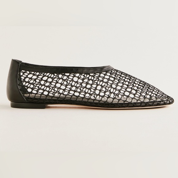 The Reformation Britt Ballet Flat in black - Picture 3 of 11